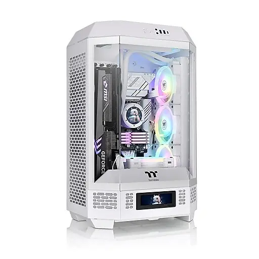 Thermaltake The Tower 300 m-ATX Micro Tower Gaming Computer Case, Snow (CA-1Y4-00S6WN-00) Fresh Stock