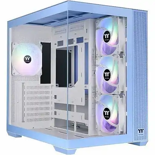 Thermaltake View 380 TG ARGB Mid Tower Gaming Computer Case Hydrangea, Blue (CA-1Z2-00MFWN-00) Free Delivery
