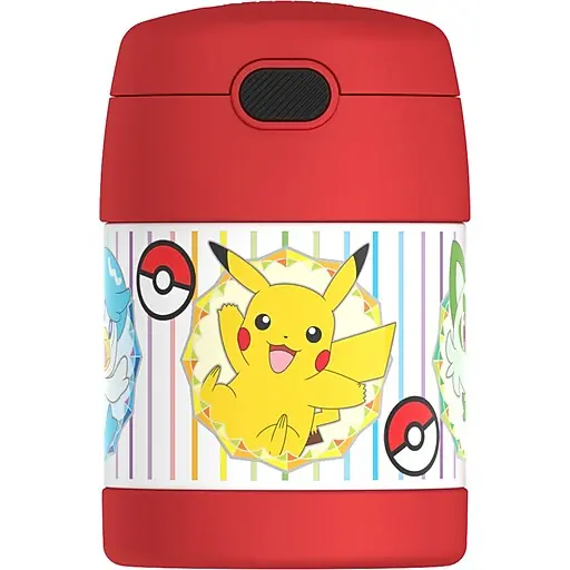 Worldwide Shipping Thermos FUNtainer Kids Stainless Steel Insulated Food Jar, 2-Compartment, 10 oz., Minecraft or Pokemon (F3106AST6)