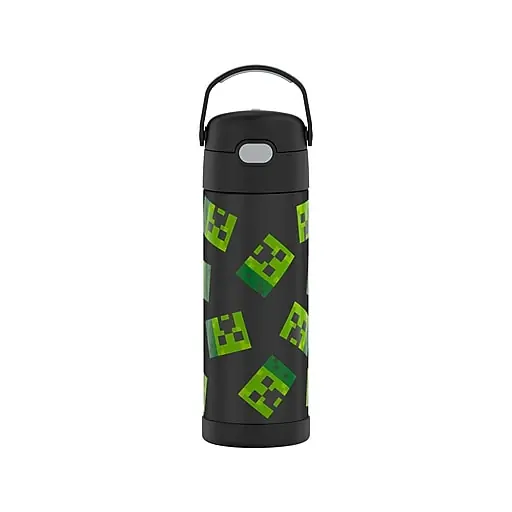 Trusted Brand Thermos FUNtainer Minecraft/Pokemon/Electric Blue Stainless Steel Vacuum-Insulated Water Bottle, Assorted Colors, 16 oz.