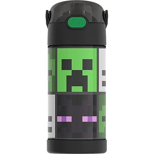 Brand New Thermos FUNtainer Pokémon or Minecraft Stainless Steel Vacuum Insulated Water Bottle, 12 oz. (F4106AST6)