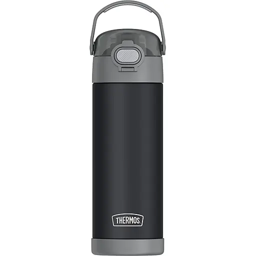 Hot Picks Thermos FUNtainer Stainless Steel Vacuum Insulated Water Bottle, 16 oz., Charcoal (EAF42100CH6)