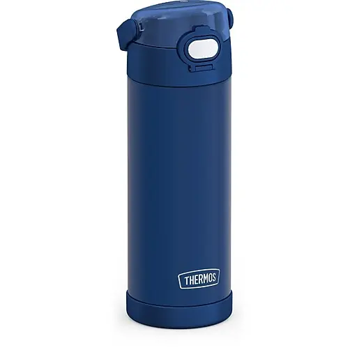 Crafted Thermos FUNtainer Stainless Steel Vacuum Insulated Water Bottle, 16 oz., Navy (EAF42100NY6)