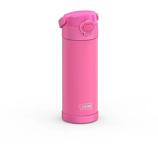 Thermos FUNtainer Stainless Steel Vacuum Insulated Water Bottle, 16 oz., Neon Pink (EAF42100NP6) Next Day Delivery