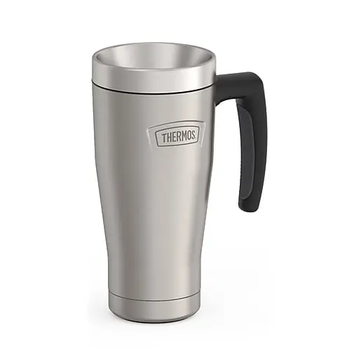 Worldwide Shipping Thermos Icon Stainless Steel Vacuum Insulated Travel Mug, 16 oz., Matte Stainless (EAIS1002MS4)