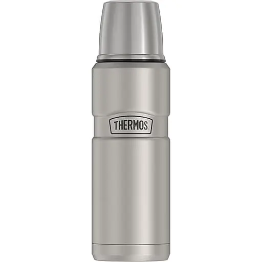 Thermos King Stainless Steel Vacuum Insulated Beverage Bottle, 16 oz., Matte Stainless (EASK2000MSTRI4) Instant Buy