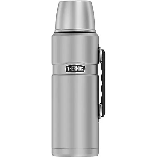 Thermos King Stainless Steel Vacuum Insulated Beverage Bottle, 68 oz., Matte Stainless (EASK2020MSTRI4) Money Back Guarantee