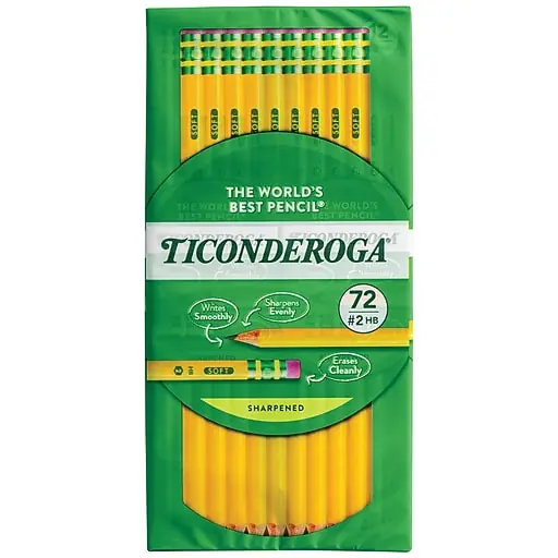 Special Discount Ticonderoga Pre-Sharpened Wooden Pencil, 2.2mm, #2 Soft Lead, 1440/Carton (X13972-CT)