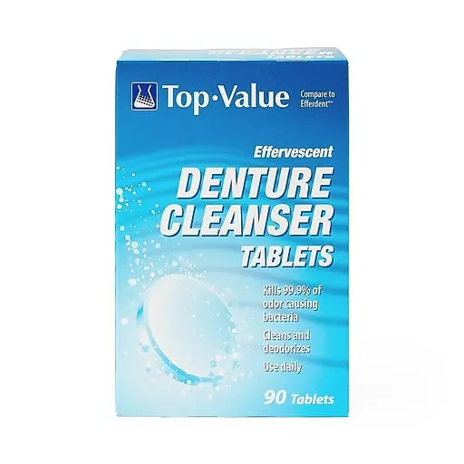 Price Drop Top Value Denture Cleansing Tablets, 90/Box (MDS136405Z)