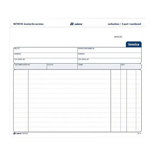 Adams 3-Part Carbonless Invoices, 50 Sets/Book (NCT8745) Editor’s Pick