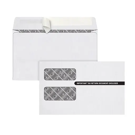 Adams Self Seal Security Tinted Double Window Envelope, 5 5/8\\ Reduced Price