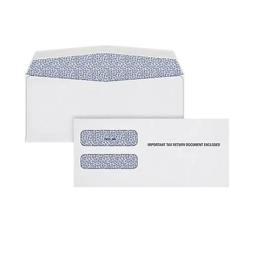Adams Gummed W-2 Double Window Envelope, 3 7/8\\ Hassle-Free Returns