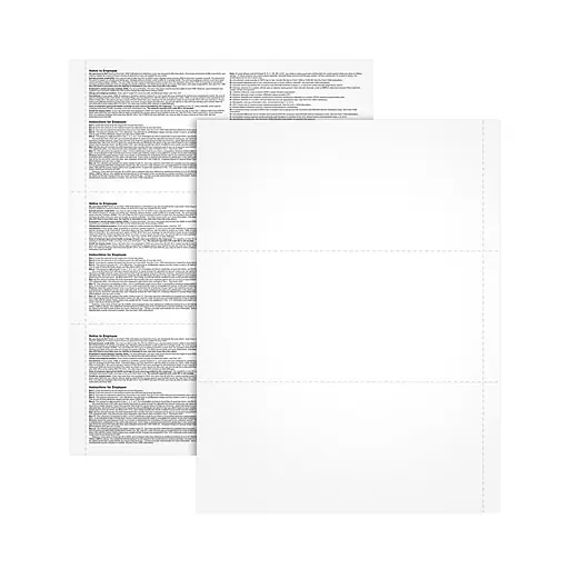 Buy Online Adams Employee's Copies Cut Sheet 2025 W-2 Tax Form, 1-Part, 3-Up, 100/Pack (LW23UPALTB100)