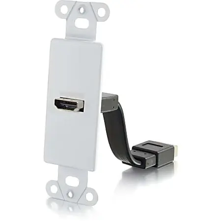 Free Shipping C2G HDMI Pass Through Wall Plate - White - Aluminum - 1 x HDMI Port(s)
