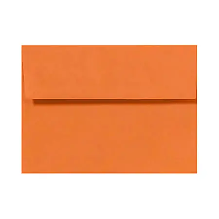 Next Day Delivery LUX Invitation Envelopes, A2, Peel & Press Closure, Mandarin Orange, Pack Of 50