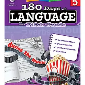 Shell Education 180 Days Of Language Workbook, Grade 5 Markdown
