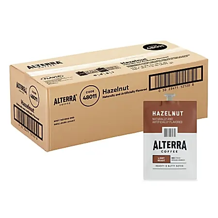 New Arrival FLAVIA® Coffee ALTERRA® Single-Serve Coffee Freshpacks, Hazelnut, Carton Of 100