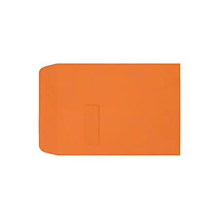 LUX #9 1/2 Open-End Window Envelopes, Top Left Window, Gummed Seal, Mandarin, Pack Of 500 Fast Shipping