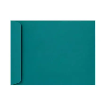 Luxury LUX Open-End 10" x 13" Envelopes, Peel & Press Closure, Teal, Pack Of 1,000