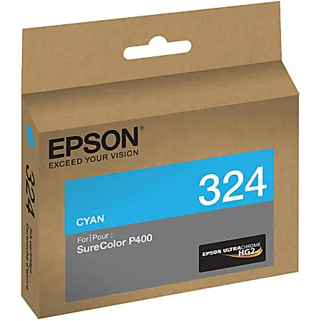 Popular Epson UltraChrome 324 Original Inkjet Ink Cartridge - Cyan - 1 Each - Inkjet - 1 Each