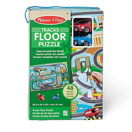 Order Now Melissa & Doug Racetrack Floor Puzzle & Play Set