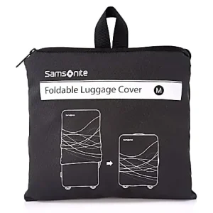 Samsonite&reg; Foldable Luggage Cover, 7 7/8"H x 7 1/8"W x 1 9/16"D, Black Today Only
