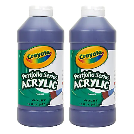 Crayola Portfolio Series Acrylic Paint, 16 oz., Violet, Pack Of 2 Top Rated