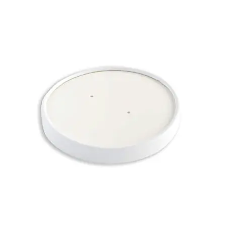 Crafted StalkMarket Planet+ Compostable Food Container Lids, 12 32 Oz, White, Pack Of 250 Lids