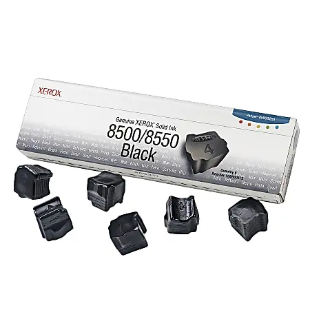Xerox&reg; 8500 Phaser Black Solid Ink, Pack Of 6, 108R00672 New Arrival
