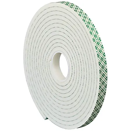 Next Day Delivery 3M&trade; 4004 Double-Sided Foam Tape, 3" Core, 1" x 5 Yd., Natural