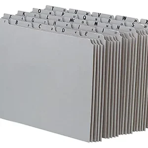 Secure Checkout Pendaflex&reg; Pressboard Alphabetic File Guides, Letter Size, Gray