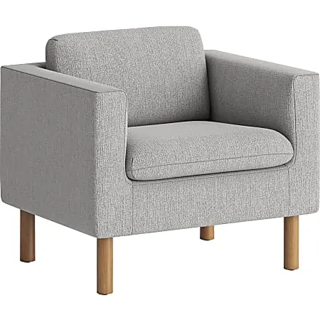 HON Parkwyn Club Chair - Material: Fabric - Finish: Gray - 1 Each Popular