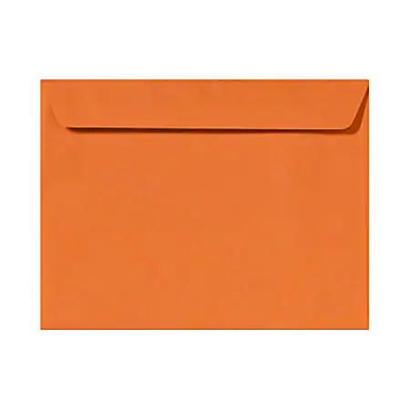LUX Booklet 9" x 12" Envelopes, Gummed Seal, Mandarin Orange, Pack Of 250 Special Discount