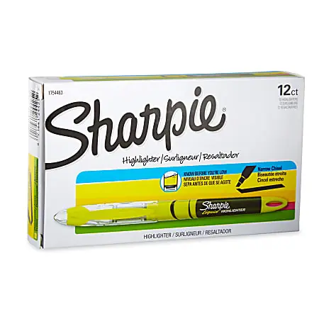 Place Order Sharpie® Liquid Highlighters, Chisel Tip, Fluorescent Yellow, 12 Count