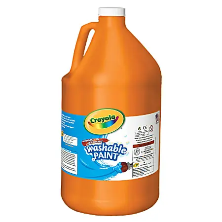 Fast Shipping Crayola&reg; Washable Paint, Orange, Gallon