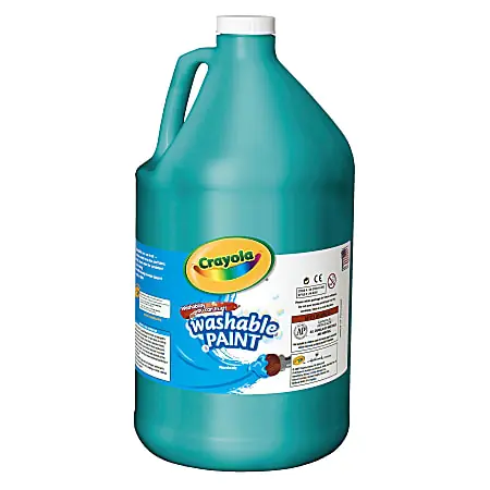 Money Back Guarantee Crayola® Washable Paint, Turquoise, Gallon