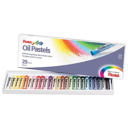 Super Sale Pentel Arts&reg; Oil Pastels, 25-Color Set