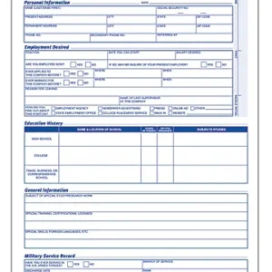 Adams&reg; Application For Employment, 8 1/2" x 11", Pack Of 25 Clearance