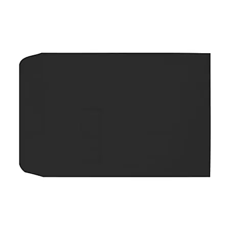 Time-Limited LUX #9 1/2 Open-End Window Envelopes, Top Left Window, Gummed Seal, Midnight Black, Pack Of 50