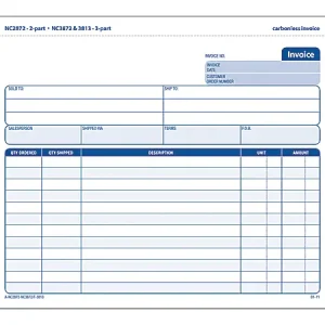 Bulk Order Adams&trade; 3-Part Carbonless Invoice Form Unit Set, 8 1/2" x 7 7/16", White/Canary/Pink, Pack Of 50 Sets