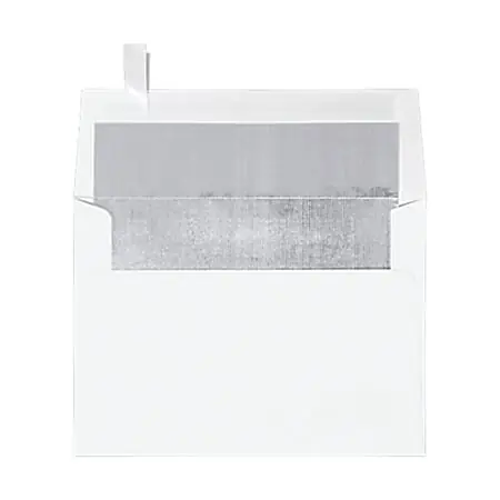 LUX Invitation Envelopes, A7, Peel & Stick Closure, Silver/White, Pack Of 500 Buy Direct