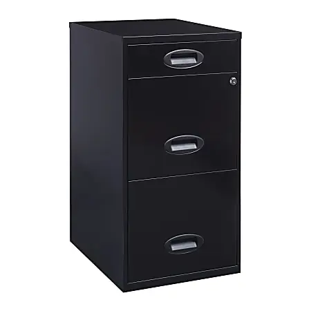 Limited Time Realspace 18"D SOHO 3-Drawer Organizer Vertical Letter-Size File Cabinet, Black