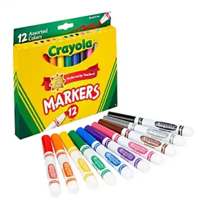 Crayola&reg; Broad Line Markers, Assorted Classic And Bright Colors, Box Of 12 Grab Now