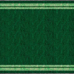 Flagship Carpets Double-Border Rectangular Rug, 72" x 100", Clover Green Final Sale