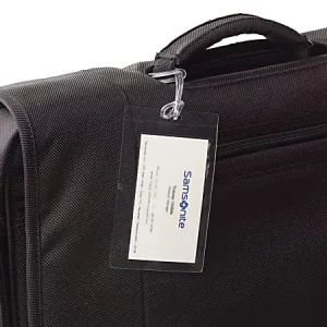 Samsonite&reg; ID Tags, Self-Laminating, Clear, Pack Of 3 Authentic