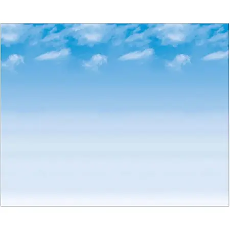 Genuine Pacon Fadeless Bulletin Board Art Paper, Wispy Clouds, 48" x 12', Pack Of 4 Rolls