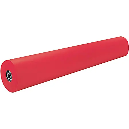 Same Day Shipping Pacon&reg; Rainbow Duo-Finish Kraft Paper Roll, 36" x 1000', Red