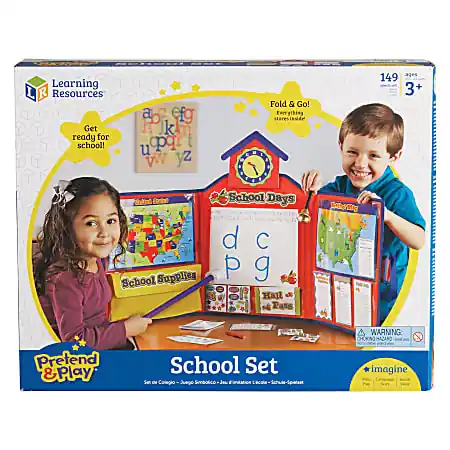 One Day Deal Learning Resources&reg; Pretend & Play&reg; School Set With U.S. Map, Grades Pre-K - 2