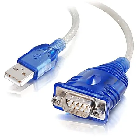 C2G 1.5ft USB to DB9 Serial Cable - RS232 Adapter Cable - Convert a DB9 RS232 serial device to USB; great- 26886 Markdown