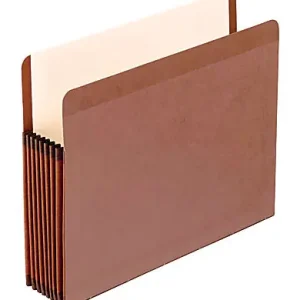 Pendaflex&reg; Premium Reinforced File Pocket, 7" Expansion, 8 1/2" x 11", Dark Brown Certified